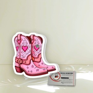 Pestañas Magnéticas Acrílicas de Marca Privada, Estilo Botas Vaqueras Rosas, Herramientas para Pestañas, Placas para Pestañas con Forma de Corazón y Flor, Extensión de Pestañas de Acero Inoxidable - Product Image 5