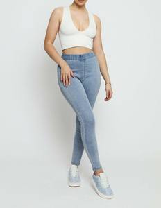 กางเกงยีนส์ผู้หญิงทรงบอยเฟรนด์สีน้ำเงินกลางแบบวินเทจ ตัดเย็บพิเศษ เอวต่ำ ระบายอากาศได้ดี ซักได้ สไตล์ลำลอง สำหรับผู้หญิง - Product Image 2