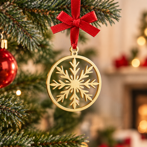 Metal <b>Christmas</b> <b>Tree</b> Ornaments Custom Logo Embossed Antique Finish Hanging Decoration - Product Image 1