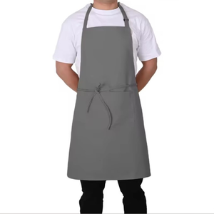 Custom Chef Cooking <b>Apron</b> Polyester Cotton Bib <b>Apron</b> Two Pockets Logo Wholesale OEM - Product Image 4