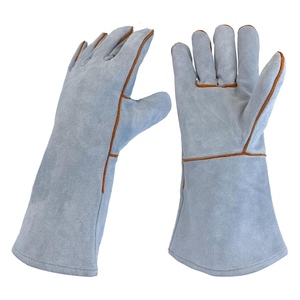 Guantes de Soldadura de Cuero Vacuno de Alta Calidad, Resistentes a la Abrasión, Ignífugos, para Uso General - Product Image 1