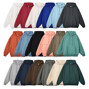 Sudaderas unisex de gran tamaño de algodón con logotipo personalizado de lana pesada en blanco liso de alta calidad OEM sudaderas con capucha lisas para hombre - Product Image 3