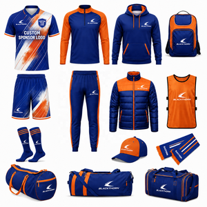 ชุดกีฬาล่าสุด บริการ OEM ชุดฟุตบอลแบบแพ็คเกจ เสื้อฟุตบอล กางเกงขาสั้น เสื้อโค้ช เสื้อแจ็คเก็ตแบบซิป คอซิป ระบายอากาศได้ดี - Product Image 3