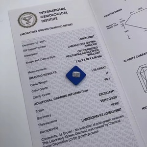 Diamant de laboratoire de qualité supérieure, taille Radiant, couleur E, 2,0 carats, certifié IGI, HPHT CVD, excellente taille, diamant de luxe en vrac, Sutariya Brothers - Product Image 4