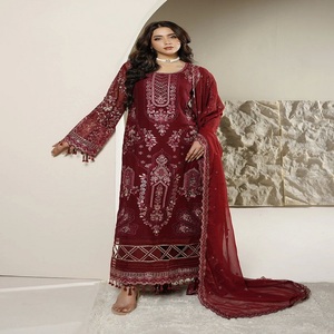 Ropa de Chifón India y Pakistaní de Alta Calidad para Mujer, Salwar Kameez Etéreo para Bodas y Fiestas, Chifón Premium MARYAM para Adultos - Product Image 1