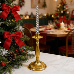 Candelabro de Hierro Vintage con Brazos Curvos Mate, Base Acanalada, para 3/5 Velas Cónicas, Ideal para Mesa de Comedor, Decoración del Hogar y Fiestas - Product Image 4