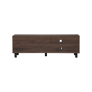 Modern Laminated Board TV Cabinet Columbia <b>Walnut</b> Finish Lowboard Media Console Entertainment Center with Sliding Storage Door - Product Image 3