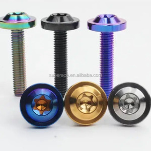 Boulons à bride à profil bas en titane GR5 UFO Head M5 M6 M8 M10X20 25mm Or Arc-en-ciel Noir pour modification <span class=keywords><strong>de</strong></span> moto/<span class=keywords><strong>voiture</strong></span> sportive - Product Image 1
