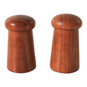 Salero y pimentero de madera para dispensar especias, decoración de mesa y accesorios de servicio para la cocina del hogar. - Product Image 4