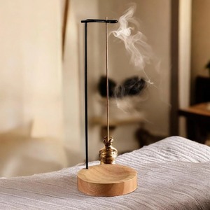 Minimalist Wooden Incense Holder Handmade Metal <b>Stick</b> Burner for Aromatherapy & Home Decor At Global Export From India - Product Image 2