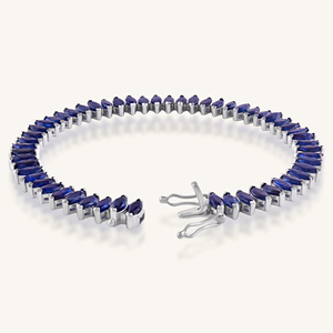 Pulsera de Zafiro Azul en Plata de Ley 92.5 KLSB-20380 - Product Image 1