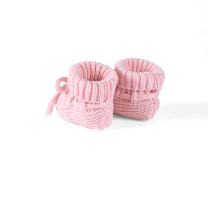 Baby Casual Socks Eco-Friendly 100% Cotton OEM/ODM Vietnam Customized Color Standard Knitted Winter <b>Booties</b> 0-3M Newborn OEM - Product Image 3