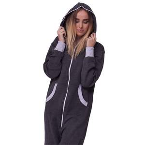 Pijama Enterizo de Forro Polar Transpirable con Capucha para Mujer, Colección Otoño-Invierno 2026, Ropa de Estar por Casa de Una Pieza - Product Image 2