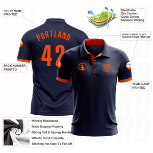 Polo de golf haute performance personnalisé, tissu extensible respirant avec une coupe confortable pour les sports d'équipe et les occasions décontractées - Product Image 5
