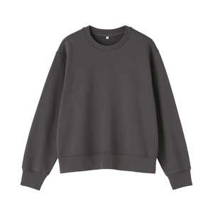 เสื้อสเวตเชิ้ตคอกลมโอเวอร์ไซส์ผ้าฝ้าย 100% สำหรับผู้หญิง ออกแบบเองได้ คุณภาพสูง ทรงหลวมไหล่ตก สีพื้น เสื้อสเวตเชิ้ตแบบยูนิเซ็กซ์ - Product Image 1