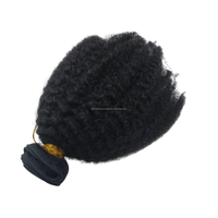Extensions de cheveux naturels bouclés afro pour femmes noires, perruques en cheveux vierges Remy indonésiens 100% humains, vente en gros