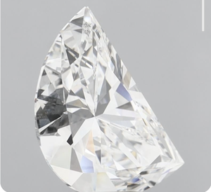 Diamante de Corte Media Luna de 1.50 Quilates, Diamante Cultivado en Laboratorio, Color Láser, Corte Brillante, Diamante Atemporal para Joyería - Product Image 3