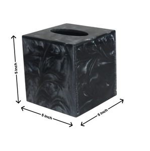 Boîte à mouchoirs en résine faite à la main, de qualité supérieure, porte-serviettes pour chambre à coucher, salle de bain, bureau et hôtel - Product Image 5