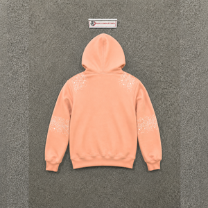 เสื้อฮู้ดซิปประดับเพชรพีชแบบขายส่ง ทรงโอเวอร์ไซส์ สไตล์สตรีทแวร์ มีกระเป๋าหน้า ใส่สบายๆ สำหรับฤดูใบไม้ร่วง ทรงปกติ ผ้าฟลีซถัก - Product Image 6