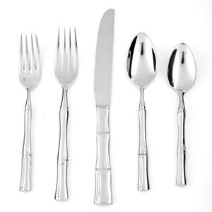 Ensemble de couverts élégants en acier inoxydable pour la salle à manger, la maison, la cuisine, le service de restaurant, finition brillante et durable. - Product Image 1
