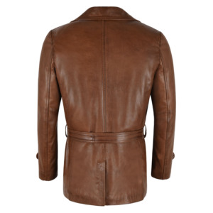Veste en cuir pour homme Jason Statham The Bank Job, 100% cuir de Napa véritable, sur mesure, avec ceinture, style blazer, fabricant OEM/ODM - Product Image 3
