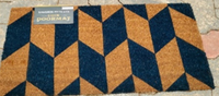 Paillasson moderne en fibre de coco naturelle, antidérapant, absorbant, tufté, motif uni, épaisseur moyenne, rectangulaire, pour entrée et porche