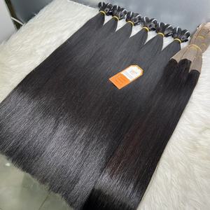 Paquetes de cierre Frontal para hacer pelucas 100% cabello humano virgen liso Vietnam Color Natural 12A máquina de grado doble trama - Product Image 2