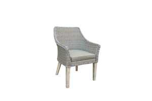 Ensemble de salle à manger de jardin en pin pliable moderne avec chaises en osier et table en bois brossé pour appartement et hôtel - Product Image 2