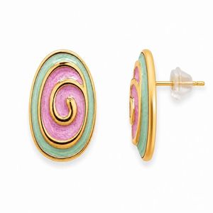Pendientes de Perlas Vintage para Mujeres y Niñas, Diseño en Espiral Antideslustre, Joyería Ligera - Product Image 1