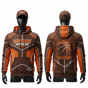 Sweat-shirt d'entraînement de basketball pour hommes, 320 GSM, polaire polyester doux, manches à rayures violettes, sweats d'entraînement personnalisés pour hommes - Product Image 5