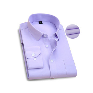 Camisa Elegante de Manga Larga para Hombre con Botones, Tejido Cómodo y Estilo Formal Clásico para Bodas - Product Image 1