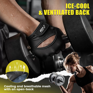 Gants de musculation antidérapants de haute qualité avec support rembourré pour la paume et le poignet, pour l'entraînement en salle de sport, taille adulte, prix bas, gants de fitness - Product Image 2