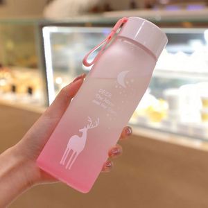 Cartoon-Printed Outdoor Festival Water Cup Plastic <b>Large</b>-Capacity Water Bottle Travel <b>Mug</b> - Product Image 2