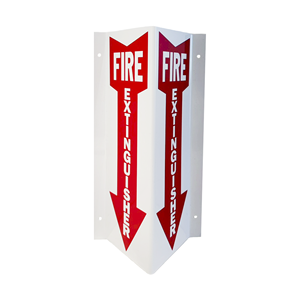 Señal de Advertencia de Extintor de Incendios de PVC de 3 Lados para Montar en Esquina - Product Image 6