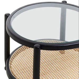 Mesa de Centro Moderna y Portátil Estilo Antiguo 2026 con Base de Madera Sólida y Tapa de Vidrio de Mármol para Sala de Estar, Uso Doméstico, Precios al por Mayor - Product Image 3