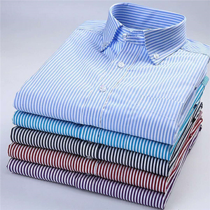 Chemise habillée classique pour homme, coupe ajustée, manches longues, tissée, infroissable, en mélange de coton, boutonnée, pour affaires, bureau et soirées - Product Image 6