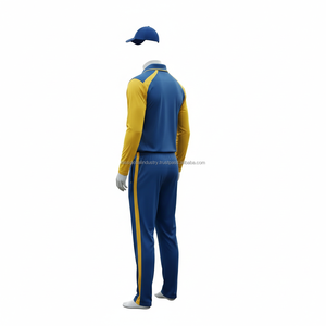 Uniforme de Cricket Unisex Azul Sublimado de Manga Corta Transpirable Personalizado OEM al por Mayor - Product Image 2