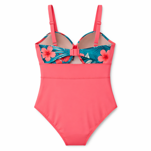 Traje de Baño Elegante de Una Pieza para Mujer, Diseño Floral Tropical, Transpirable, Ligero, de Secado Rápido, con Logotipo Personalizado OEM - Product Image 5