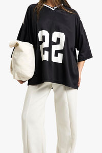 <b>Drop</b> Shoulder Baggy Football Jersey Shirts Women Customize Team Number Sublimation Football Jersey Top Men - Product Image 6