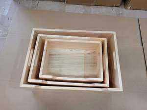 Vietnam Bamboo Wooden <b>Storage</b> <b>Crate</b> With Drawer And Compartment Dividers Handmade Solid Box For Organizing Jewelry Watches - Product Image 6
