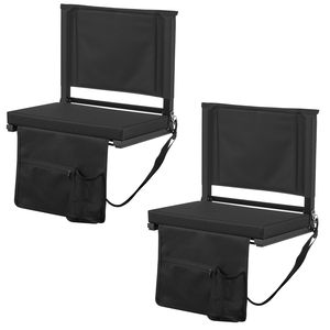 Asiento Plegable para Gradas con Correa para el Hombro, Silla de Estadio con Cojín Grueso y Soporte para la Espalda, Asientos Acolchados para Gradas - Product Image 1