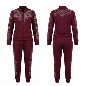 <b>Sparkly</b> <b>Two</b> <b>Piece</b> Tracksuit for Women Rhinestone Breathable Long Sleeve Women Rhinestone Tracksuits Matching <b>Set</b> - Product Image 1