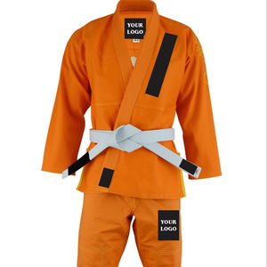 Traje de Jiu Jitsu Personalizado, Duradero, de Alta Calidad, 100% Algodón, Color Naranja, Kimono de BJJ, Uniforme de Artes Marciales - Product Image 1