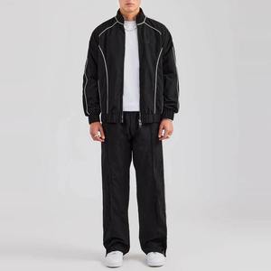 Conjunto de Chaqueta Cortavientos Unisex de Nailon y Poliéster Transpirable con Logotipo Personalizado, Chaqueta con Ribete Reflectante para Hombre, Ropa Deportiva de Verano con Capucha - Product Image 1