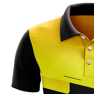 Men Yellow Black Sublimation Cricket Jersey Short Sleeve Sports Shirt Training Match Wear <b>Athletic</b> Performance Team Clothing - Product Image 4