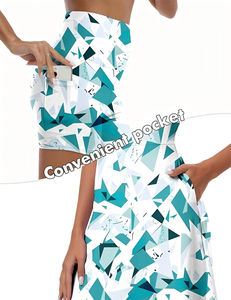 Vestido de tenis personalizado para mujer con cremallera frontal, sin mangas, 2 en 1, vestido deportivo con sujetador incorporado y pantalones cortos, vestido atlético para golf y bádminton. - Product Image 3