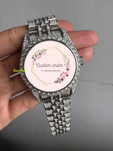 Reloj de pulsera analógico de acero inoxidable con diamantes de moissanita de alta calidad, claridad VVS, estilo Iced Out, para hombre, regalo para fiestas de hip hop. - Product Image 5