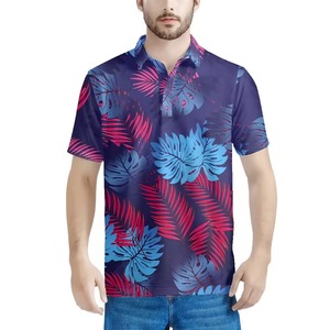 Camiseta de Manga Corta para Hombre, Estilo Playero, con Estampado Tribal Polinesio de Flores Tapa y Hojas Monstruo - Product Image 3