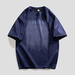 Camiseta de Hombre Personalizada con Estampado Hip Hop, Estilo Vintage, Cuello Redondo, para Uso en Exteriores, Lavada con Ácido, de Algodón - Product Image 1