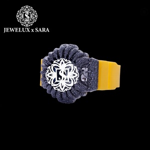 Export Quality Elegant Mossinate white <b>Rubber</b> Diamond Wristwatch Elegant Mossinate White <b>Rubber</b> Diamond Wristwatch for Sale - Product Image 2
